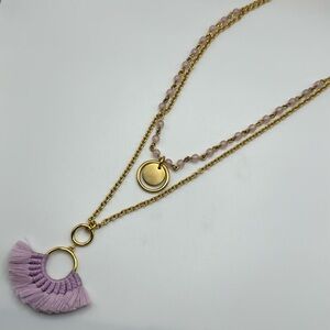 J. Crew Purple Layered Necklace